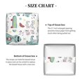 thumbnail image 5 of Rateoe Music Lover Dinosaur Pattern Tissue Box Cover, Modern Square Decorative Leather Facial Paper Case Organizer Holder Dispenser 5X5X5'', 5 of 8