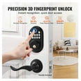 thumbnail image 3 of Fingerprint Door Lock with Handles - Keyless Entry, Password & Fingerprint Access - Smart Security Lock for Home - Waterproof, 50 Fingerprints & 100 Passcodes, 3 of 8