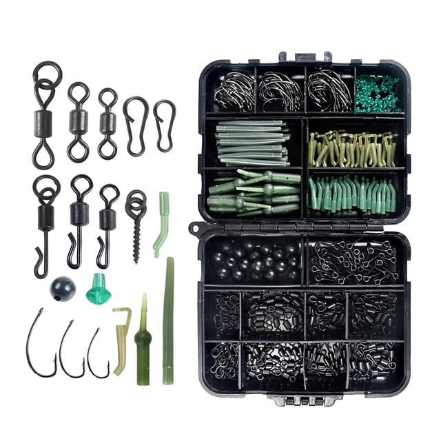 Kits de Aparejos de Pesca en El Mar Sunnimix 420 Unids Cobre Giratorio s de Presión Tornillos Clips