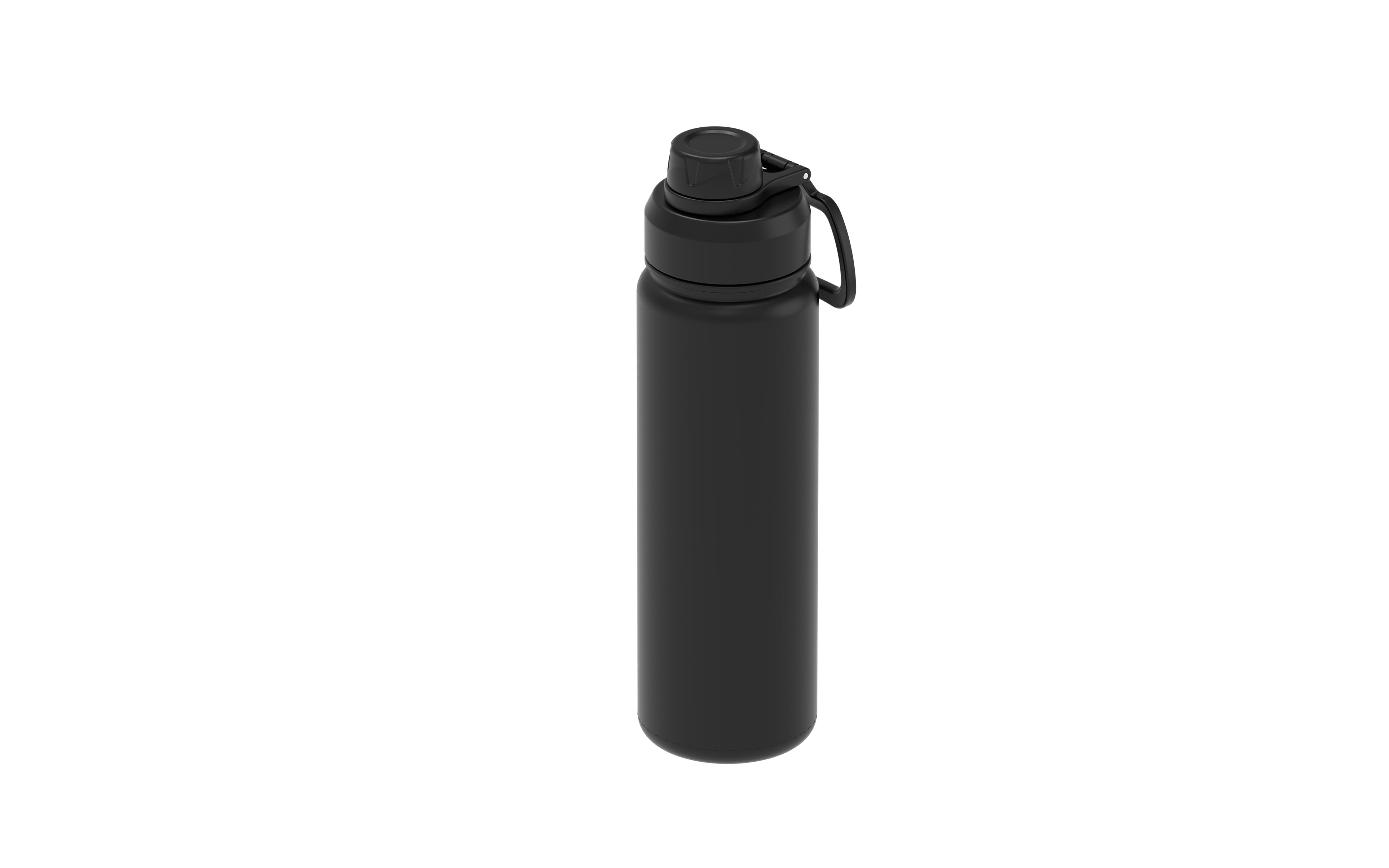 Mainstays 24OZ Bouteille d'eau à double paroi en acier inoxydable noire