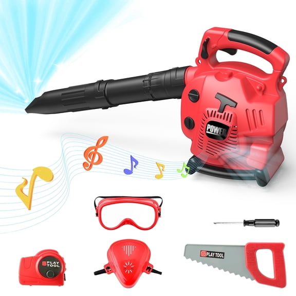 YCFUN Kids Leaf Blower Toy, Real Working Play Gardening Tool with Realistic Airflow & Sounds, Outdoor Yard Lawn Toy for Boys & Girls Ages 3