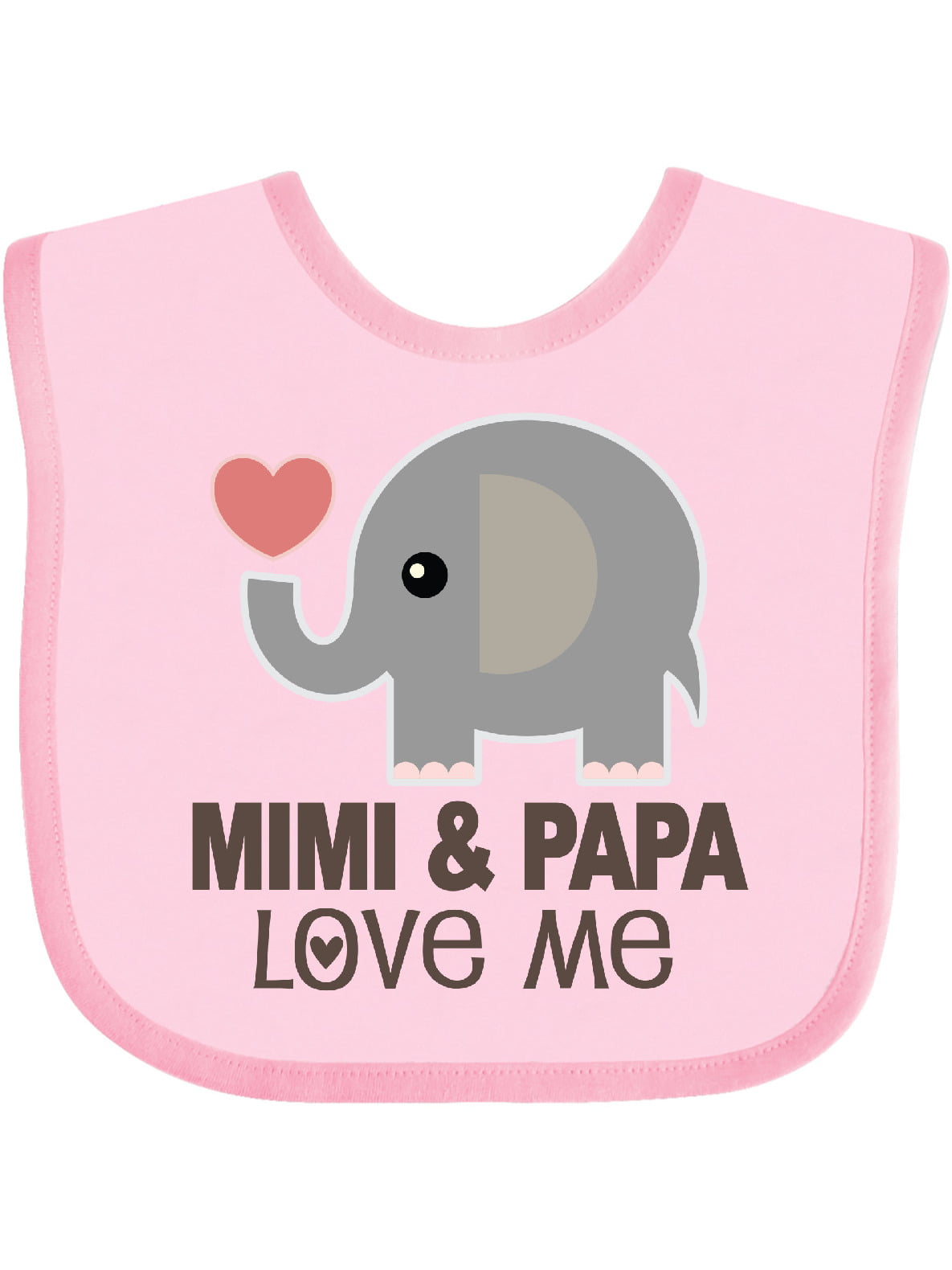 Mimi and Papa Love Me Elephant Baby Bib - Walmart.com - Walmart.com