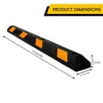 thumbnail image 7 of ZoneTech 72" Heavy Duty Rubber Parking Curb with Yellow Reflective Tape, 7 of 7