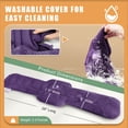 thumbnail image 3 of UNCN Microwavable Moist Heat Neck Heating Pad - Cordless, Washable Cover, 29x6.6 inches, for Pain Relief, Dark Purple, 3 of 6