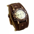 thumbnail image 2 of Montres-bracelets Vintage pour Femmes et Hommes, Cadran en Faux Cuir Punk, Bracelet à Quartz, 2 of 8