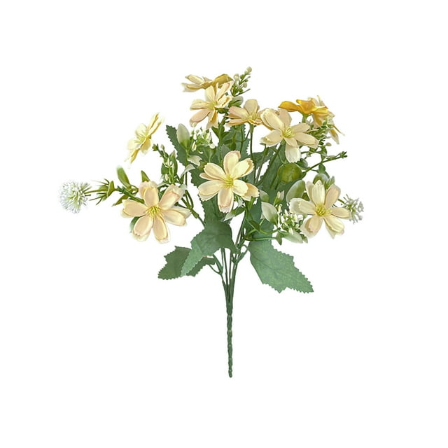 Mesas de Café para la Sala de Estar Decoración de la Caja de Flores Del Lado de la Calle 5 Ramas 10 Cabezas Mariposa Artificial Margaritas Pieza Central de la Flor Falsa Decoraciones Del Hogar para La