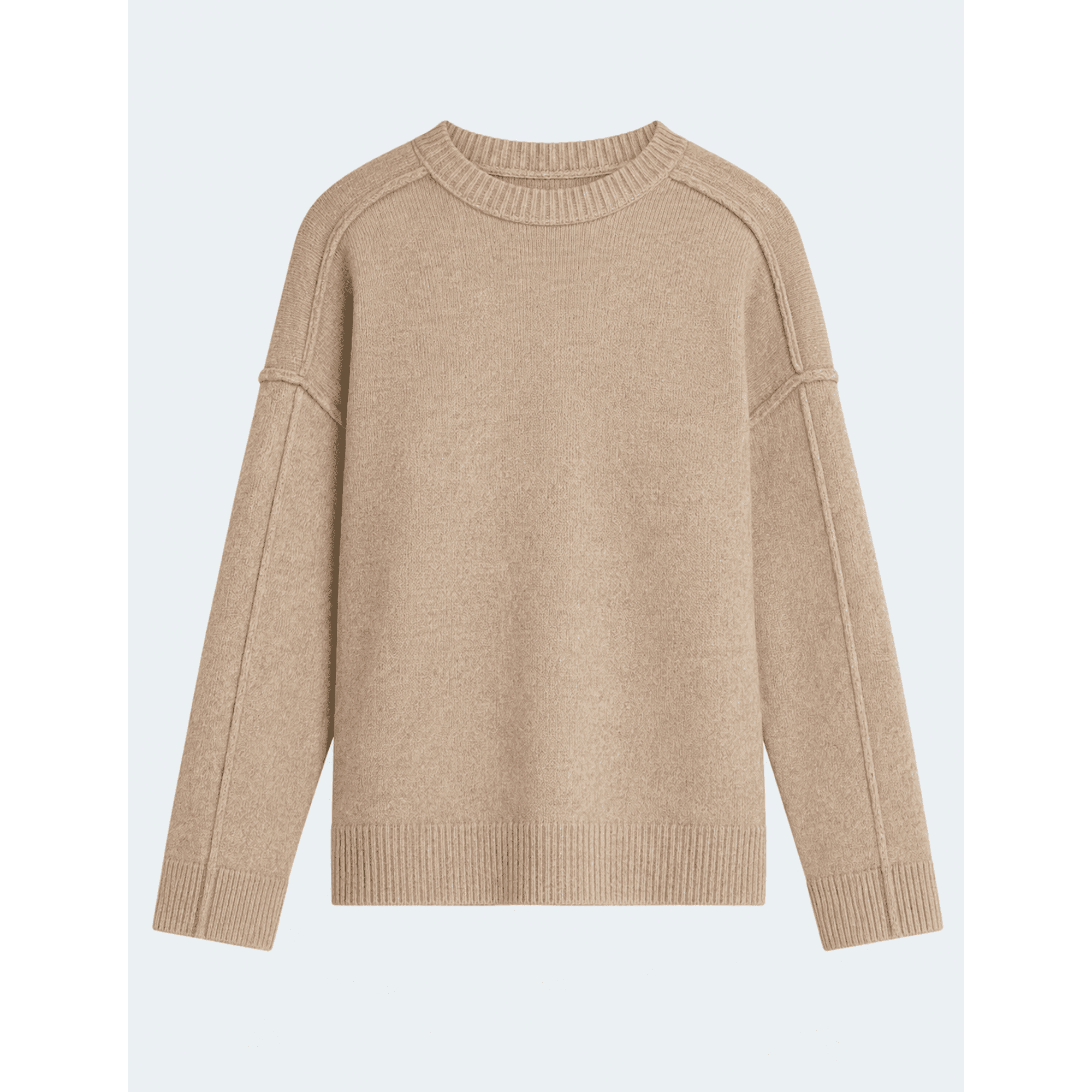 Scoop Women's Crewneck Seam Sweater, Sizes XS-XXL