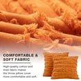 thumbnail image 4 of UlikTree Linen Throw Pillow Covers 2 Pack - Cushion Cover for Sofa Couch Decorative Square Pillowcase, Solid Modern Style Accent Pillows Covers with Zipper 22x22 Inches Orange, 4 of 7