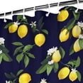 thumbnail image 3 of Yellow Lemon Fruits DarkBlue Pattern Shower Curtain 72"x72" ,Bathroom Decorative Shower Curtains Set with 12 Hooks,Modern Waterproof Washable Shower Curtain, 3 of 6