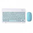 thumbnail image 1 of Clavier Portable Sans Fil Bluetooth Mouse Ensemble pour Android Ios Windows Téléphone Tablette Vert 7 Pouces, 1 of 5