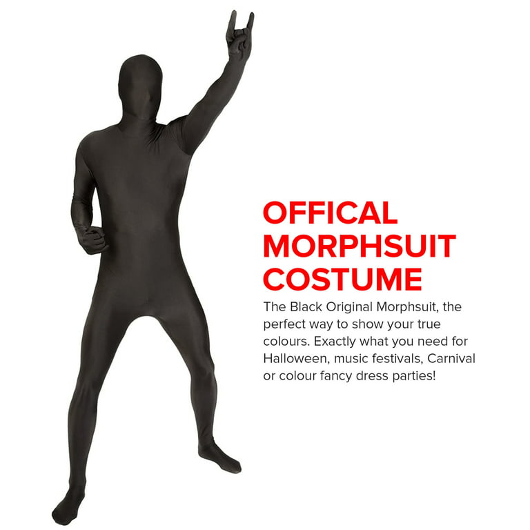 Morphsuits Black Morphsuit Mens Womens Skinsuit Zentai Suit Fancy Dress  Costume Halloween Black M 