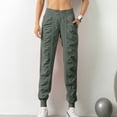 thumbnail image 2 of Womens Summer Pants Casual Quick Dry Sports Running Yoga Bound Leg Pants with Pocket Loose Long Women Pants Fall, 2 of 5
