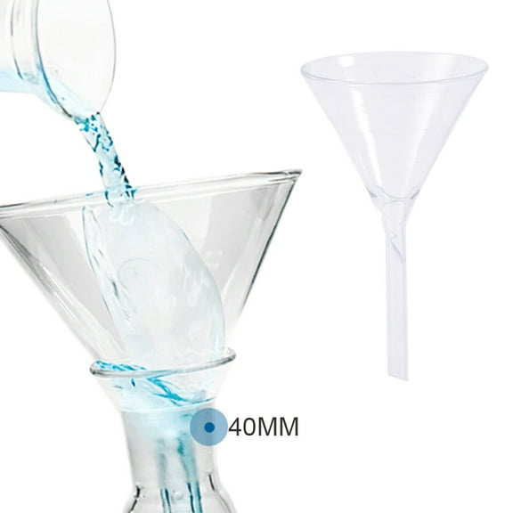 HEMOTON  Kitchen Funnel Glass Liquid Feeding Travel Fitness