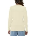 thumbnail image 5 of Uvplove Womens Casual Long Sleeve Cardigan Button Down Soft Open Front Knit Sweater,Beige,M-3XL, 5 of 8