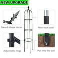 thumbnail image 5 of BAYUELSWU Garden Obelisk Trellis for Climbing Plants Outdoor, 6.2 FT Garden Obelisk Trellis Lightweight Tall Tower Trellis Stand Support for Vines Clematiss Rose Potted Plants, 5 of 8