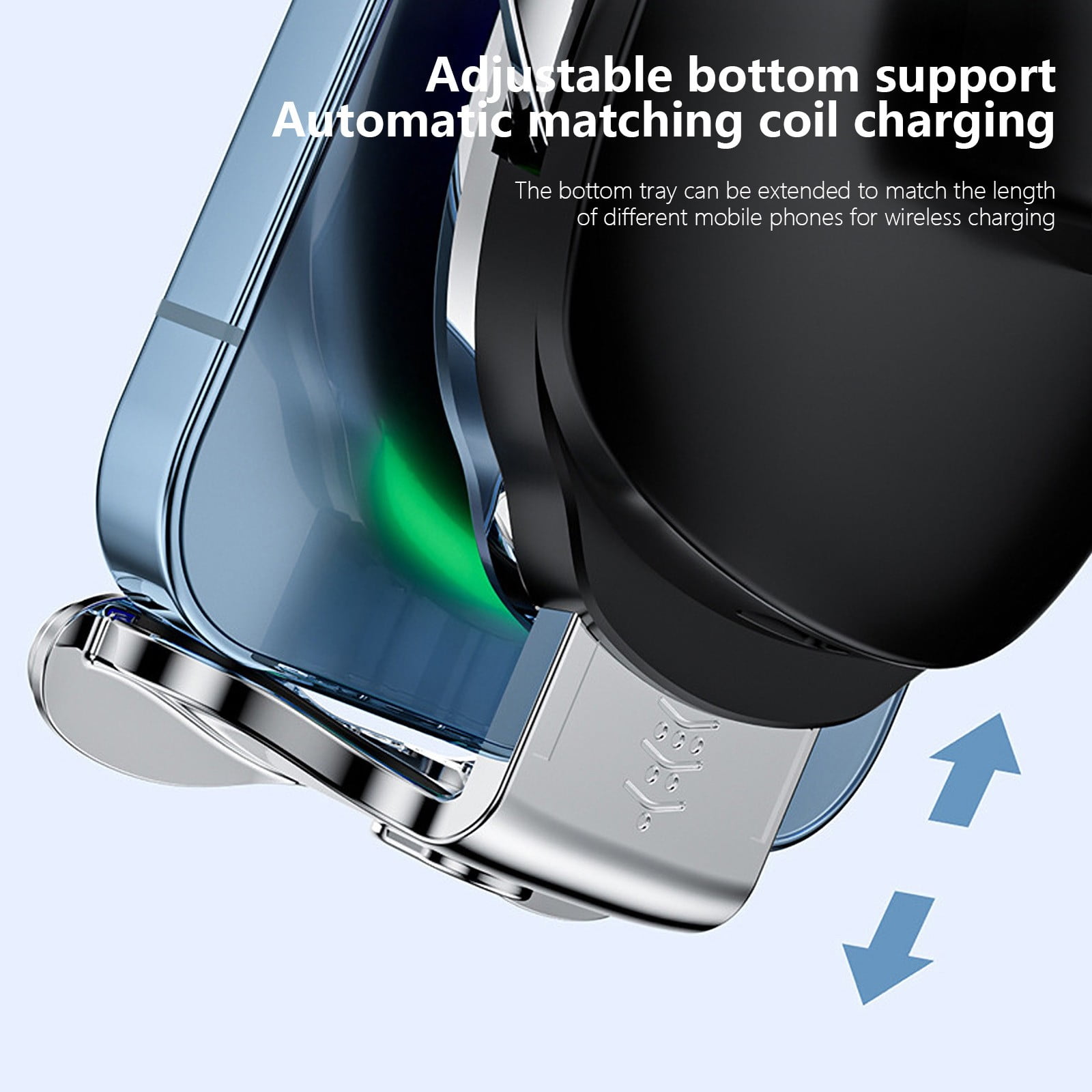 VBODN Wireless Charger Android Fast Charge,USB Charger Fast Charging,Car Wireless Charger Cell Phone 15w Power Auto Induction Open/Close,for Car Charging