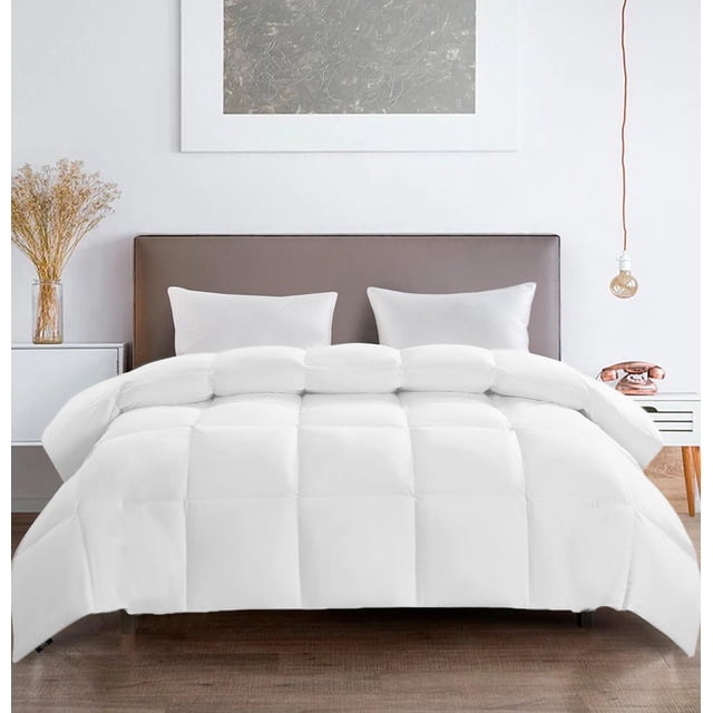 Edredón King Size Hotelero Ultra Suave, Grueso y Fresco (2.70 m x 2.30 m) "Blanco" Melocotton Modelo Hotelero