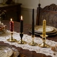 thumbnail image 1 of YYV Portable Metal Handheld Candle Holder Vintage Lantern-Style Small Carrying Candleholder with Sturdy Loop Handle Antique Finish Tabletop Ambient Light for Home Events, 1 of 7