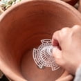 thumbnail image 7 of Opvise 10Pcs Flower Pot Bottom Mesh Vertical Fixed Wing Tapered Grid Flower Pot Bottom Hole Mesh Gasket Garden Supplies L, 7 of 7