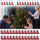 thumbnail image 5 of Liquidación de decoraciones navideñas RBCKVXZ 26 medias navideñas rojas con letras, adornos para árbol de Navidad, adornos colgantes con alfabeto, regalos navideños creativos para hacer tú mismo,, 5 of 5