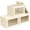 Beige, variant on Storage Bins with Lids - Small Fabric Organizers with Window, Collapsible Storage Bins for Clothes, Decorative Closet Organizers for Towels, Tshirt, 3 Pack, Dark Grey