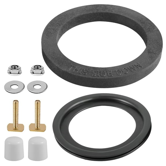 2Pcs RV Toilet Seal 385311658 RV Toilet Flush Seals Replacement Rubber 385311652 RV Toilet Seals with Screws Leak Proof RV Toilet Gasket Compatible for 300/310/320 Series Toilet