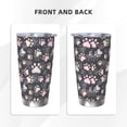 thumbnail image 3 of Logiee Colorful Paws Of Dog Print 20OZ Car Cup with Lid, Stainless Steel Vacuum Insulated Double Wall Travel Tumbler, Durable Insulated Coffee Mug,Thermal Cup with Straw-Without Straw, 3 of 8