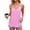 Pink, variant on Women Flowy Tank Tops Summer Casual Pleated Spaghetti Strap Halter Tunic Camisole Sleeveless Soft Cami Eyelet Printed Basic Swing Shirts