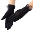 thumbnail image 1 of Minnieouse Guantes de protección solar Estilo de encaje Seda de hielo Malla fina Transpirable Bloqueador solar Mujeres elegantes Mitones Accesorios de guantes y mitones negro Minnieouse AP010151-01, 1 of 6