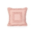 thumbnail image 3 of Noble House Siloam 18" Boho Cotton Throw Pillow, Pink, 3 of 8