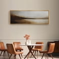 thumbnail image 4 of Large Framed Canvas Wall Art Neutral Brown Wabi Sabi Abstract Print for Modern Living Room Decoration - 60"x20" Natural Framed, 4 of 7