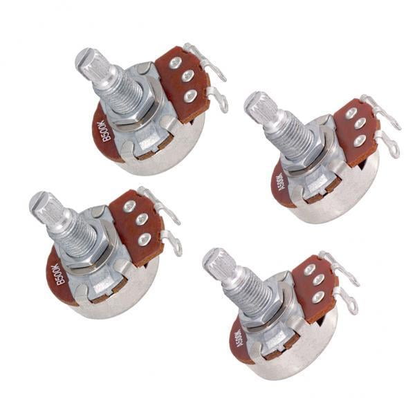Potenciómetro de guitarra Yuyangstore 2X Pot 2 A500K y 2 B500K Set 24mm Dia