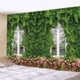 thumbnail image 1 of Tapestry Aesthetics Spring Flower Fence  Pink Rose Plant  Wall Garden Window Natural Scenery Home Decoration, 1 of 1