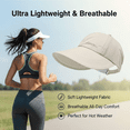 thumbnail image 6 of WGRFFH 2 Pack UPF Sun Protection Baseball Hat for Men and Women,Quick-Drying Waterproof Lightweight Wide Large Brim Visor UV Shade Adjustable Ponytail Cooling Outdoor Sports Cap,Golf Dad Hat Pink, 6 of 7