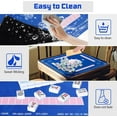 thumbnail image 6 of Mahjong Mat 33"x33",Non-Slip & Noise Reduction Mahjong Table Mat,Portable Game Mat for Poker,Board Games,Tile Games,Card Games,Dominoes(Blue), 6 of 7