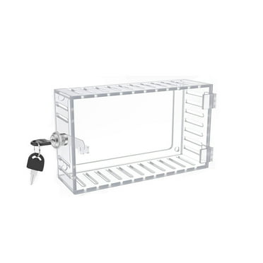 Outoloxit Universal Thermostat Lock Box With Key, Clear Large Thermostat Cover For Thermostat On Wall, Thermostat Guard Fits Thermostats 7H X 4.5W Inches Or Smaller, Clear