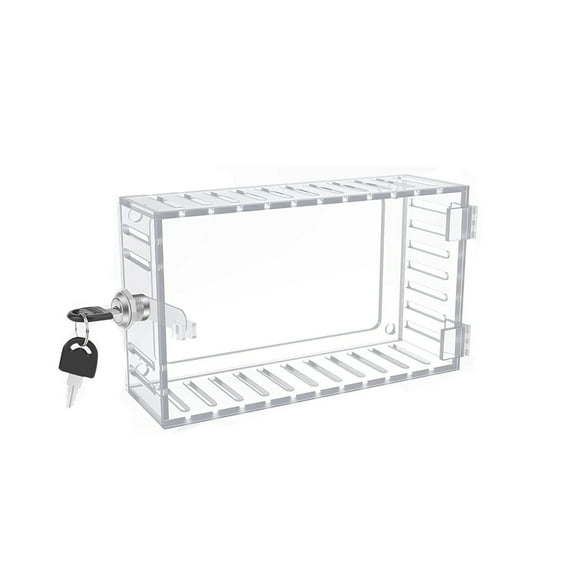 Thermostat Lock Box with Key Universal Thermostat Lock Box with Key,Clear Large Thermostat Cover for Thermostat on Wall,Thermostat Guard Fits Thermostats 7H X 4.5W Inches Or Smaller