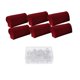 thumbnail image 1 of 3 Pares De De Reposabrazos De Sofá Elástico Rojo De Sillón Piezas De Pernos Reposabrazos De Muebles Tapas, 1 of 9