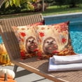 thumbnail image 5 of Outdoor Waterproof Pillow Covers Hedgehog Mushroom Autumn Maple Leaves Throw Cushion Case，Maple Tree Orange Red Pillowcase for Bed,Sofa,Couch, Patio Furniture, 16x16 in, 2Pack Decorative Pillows, 5 of 9