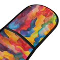 thumbnail image 2 of Dailycode Double Sided Oven Mitt with Loop Heat Resistant Kitchen Long Potholders 7" x 35" Abstract Colorful Art Crowd, 2 of 6