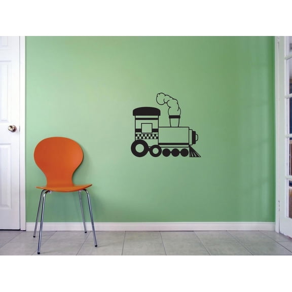 Custom Decals Train Wall Art Size: 20 Inches x 20 Inches Color: Black