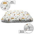 thumbnail image 3 of Cartoon Pet Bed, Simple Repetitive Pattern with Fox Teddy Bear Mushrooms and Fern, Chew Resistant Pad for Dogs and Cats Cushion with Removable Cover, 24" x 39", Multicolor, by Ambesonne, 3 of 4