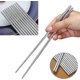 thumbnail image 1 of 10 Pairs Reusable Chopsticks, Stainless Steel Metal Chop Sticks, Japanese Chinese Korean Chopstick Dishwasher Safe, 8.9 Inch (silver/chop Sticks), 1 of 5