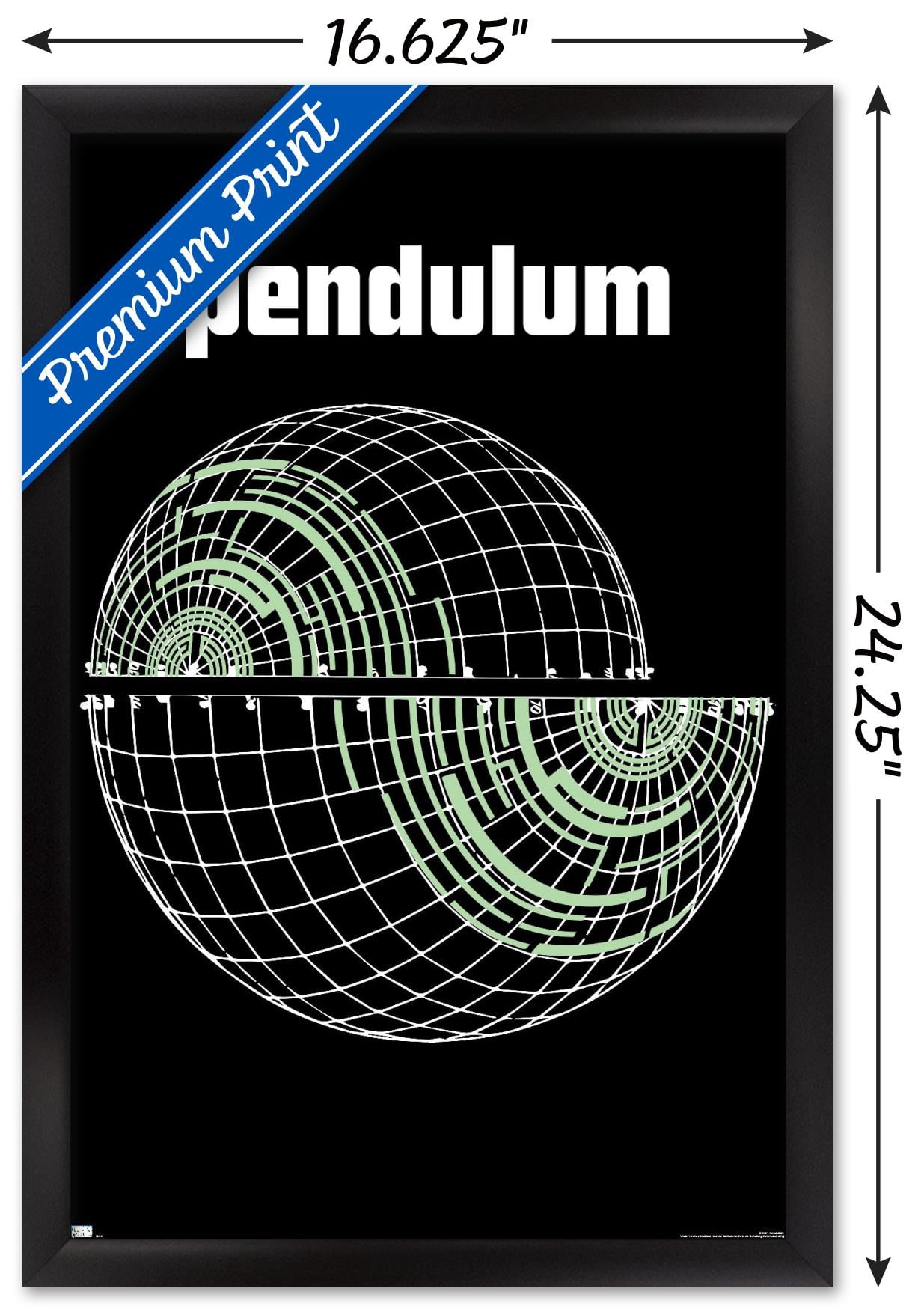 Pendulum - Globe Wall Poster, 14.725" x 22.375", Framed