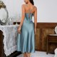 thumbnail image 5 of Camisón corto de seda helada para mujer, lencería, ropa interior, bata, vestido de dormir, 5 of 8