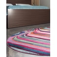 thumbnail image 5 of Unique Loom Chromatic Collection Area Rug - Destin (8' Round Multi/Blue), 5 of 7
