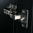 thumbnail image 6 of ELECWISH 24 Inches Traditional Bathroom Vanity Set in Black Finish, Single Bathroom Vanity with Top and 2-Door Cabinet, Brown Glass Sink Top with Single Faucet Hole, 6 of 7