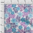thumbnail image 2 of oneOone Cotton Silk Light Blue Fabric Tropical Leaf Sewing Fabric By The Yard Printed Diy Clothing Sewing Supplies 42 Inch Wide, 2 of 4