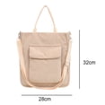 thumbnail image 2 of Bolso de mujer portátil, sencillo bolso retro de un solo hombro beige, 2 of 5