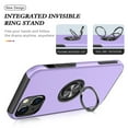 thumbnail image 3 of Nalacover Dual-Layers Case for iPhone 14 Pro, Heavy Duty Rugged PC Soft TPU Shockproof Protective Cover with Magnetic Rotated Ring Holder Kickstand Bracket Lens Protection Case,Purple, 3 of 7
